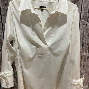 Talbots white dress shirt / blouse new with tags- size X